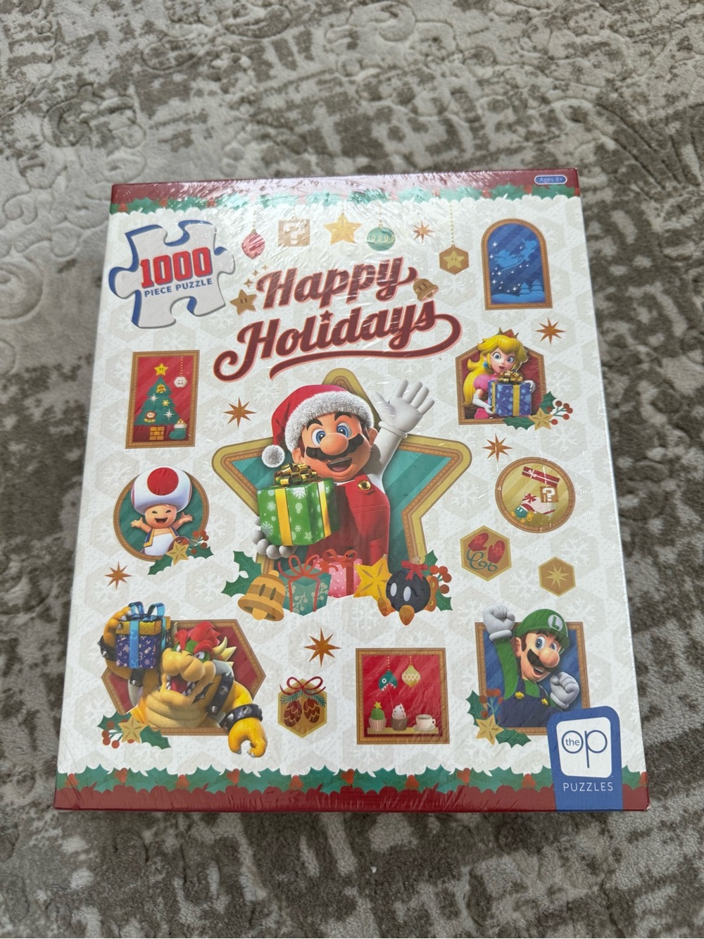 Super Mario "Happy Holidays" 1000-Piece Puzzle BNIB
